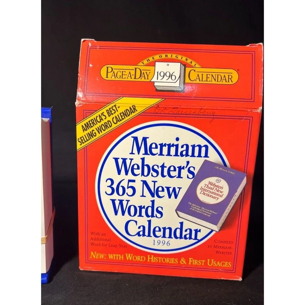 Vintage UNUSED 1996 Merriam Webster's 365 New Words Calendar